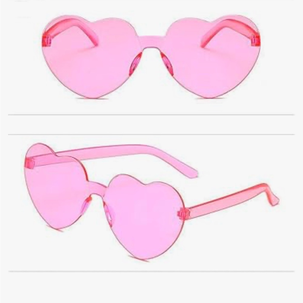 NWOT Pink Heart Sunglasses